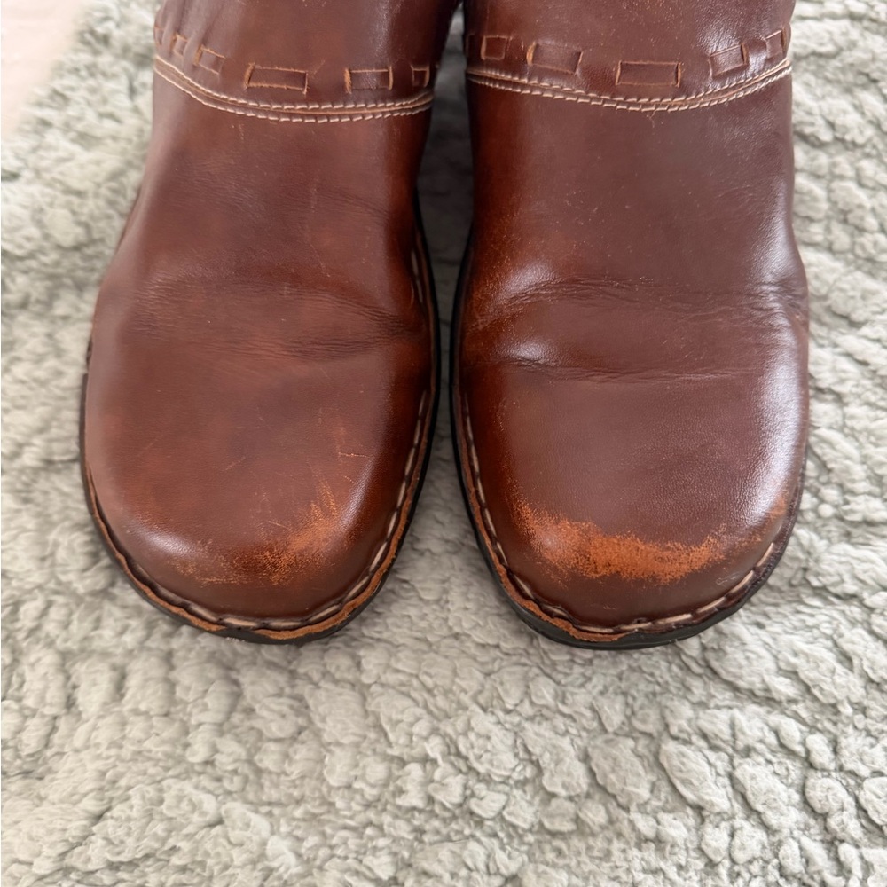 Josef Seibel Brown Leather Clogs